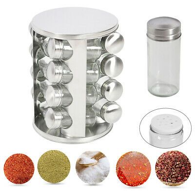 Stainless Steel 16 Jars Spice Rack