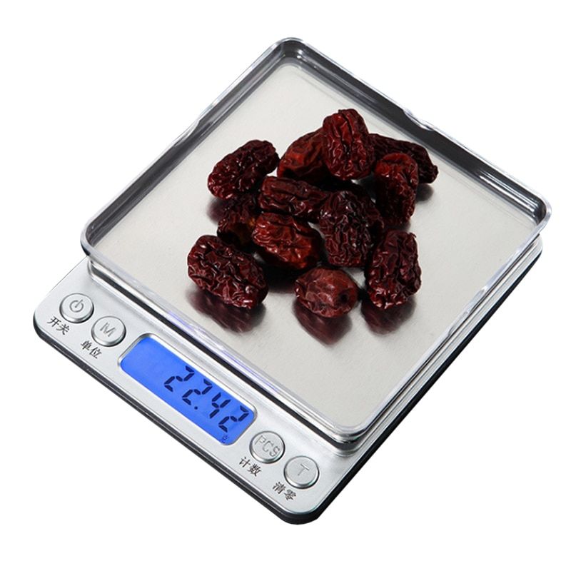 100/200/300/500g 1/2/3kg Portable Mini Electronic Food Scales Weight Balanca Digital Scale Pocket Case Postal Kitchen Jewelry