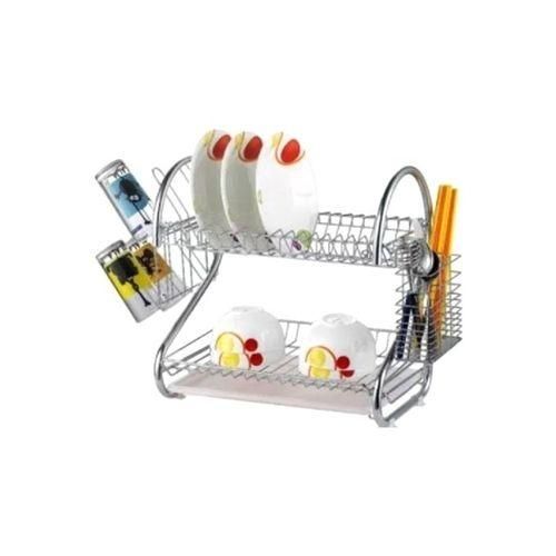 2 Layer Dish Drainer - Silver