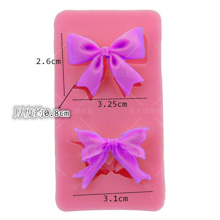 1Pcs Bow Shape Silicone Mold,Sugarcraft Cake Decorating Tools,Fondant Chocolate Molds Cake Border Mould