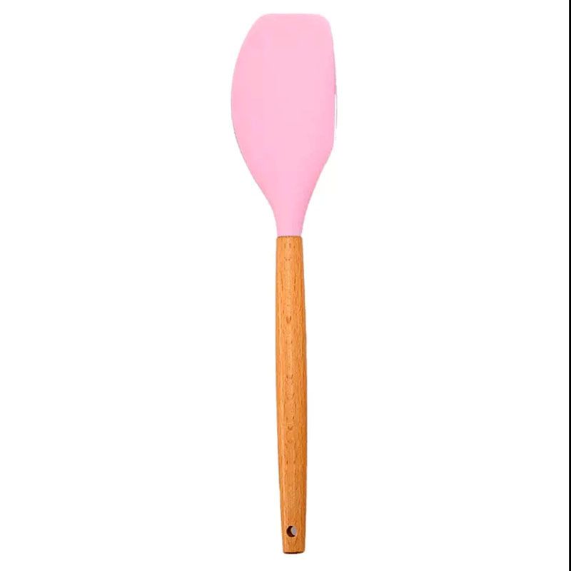 Silicon Spoon & Wood Handle khunti
