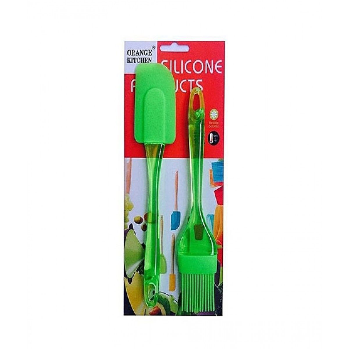 Silicon Oil Brush with Silicone Spatula- 2 pcs