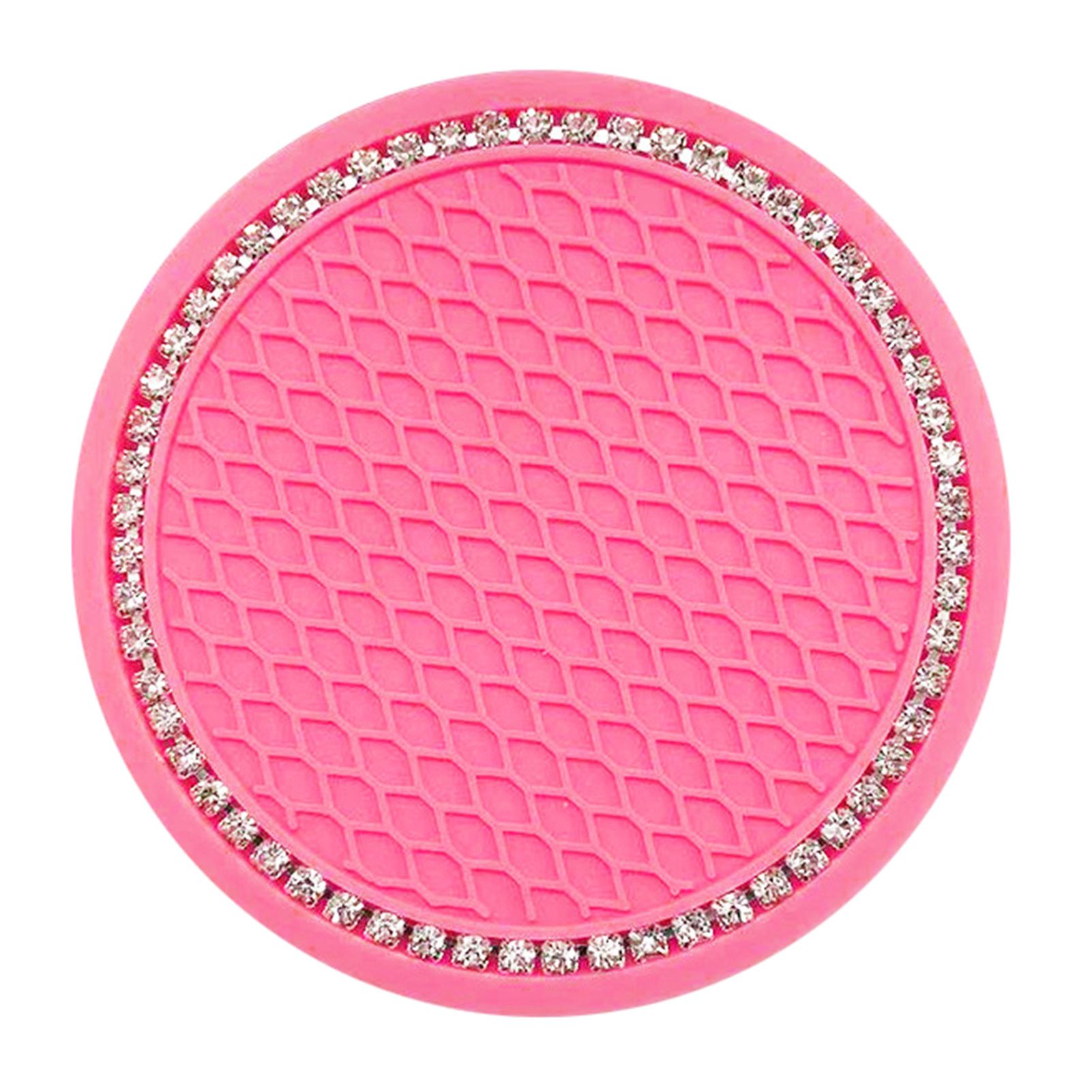 Car Cup Coaster Anti-scratch Rhinestone Design Thick Car Glass Mat