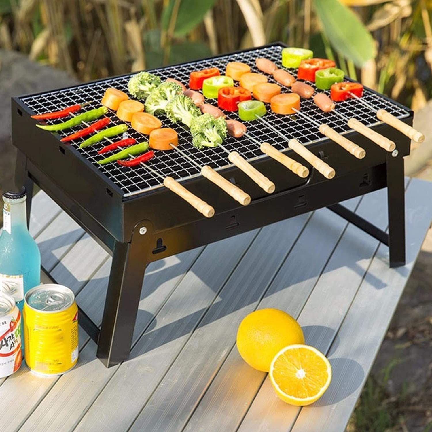 Portable Barbecue Machine BBQ Machine - Black