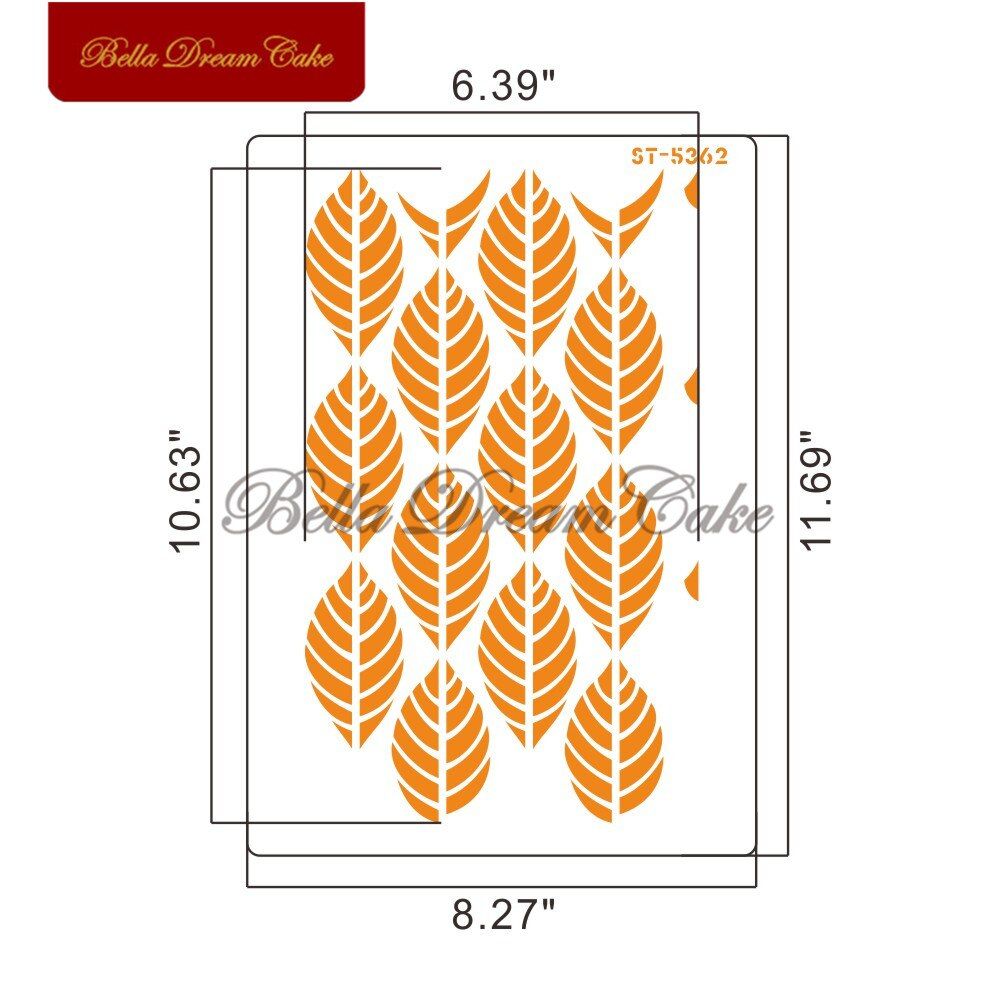 Raining Cake Stencil Leaves Plastic Layering Stencils For DIY Scrapbooking Art Painting Drawing Stencil Template  Cake Tool