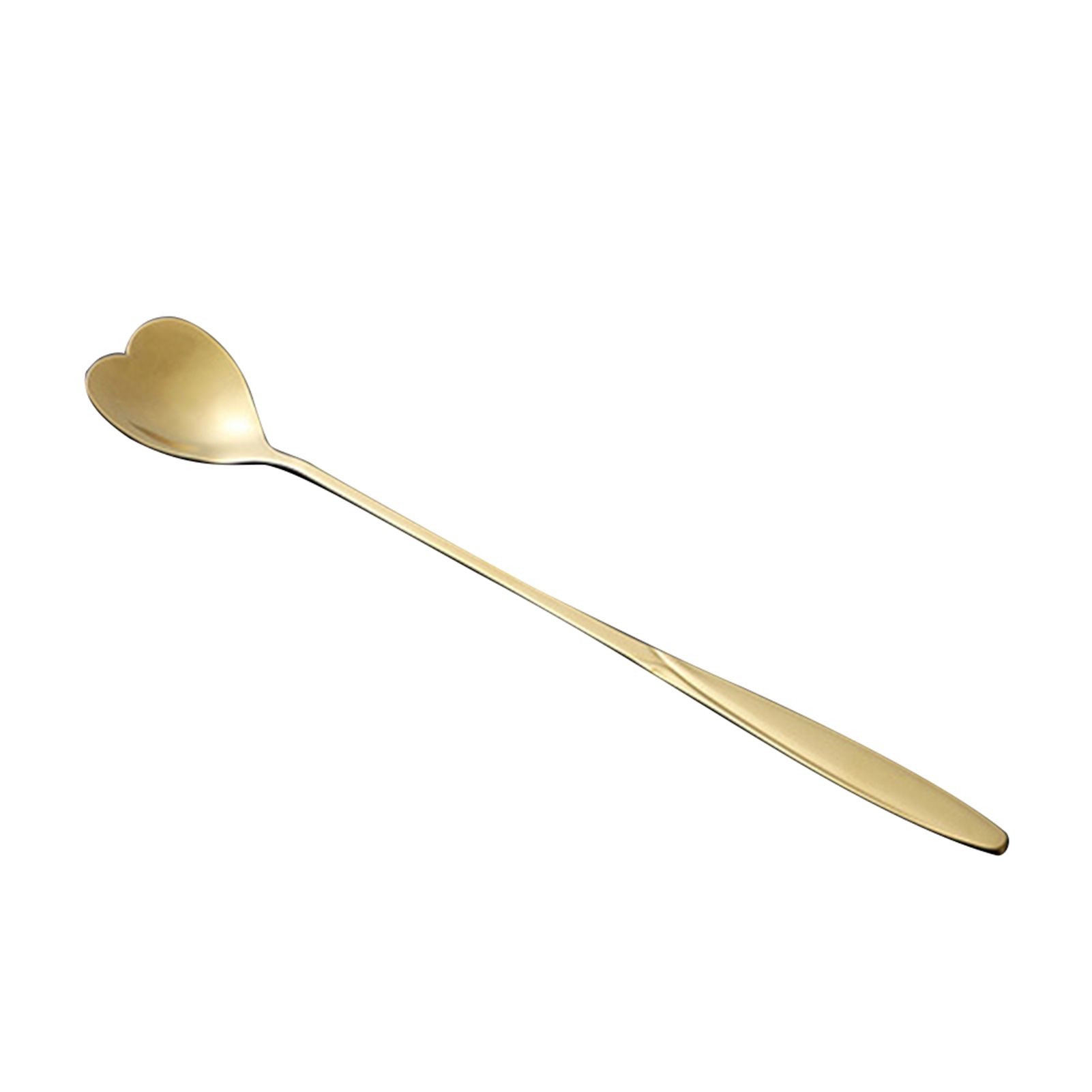 Spoon Long Handle Fine Texture Stainless Steel Mixing Coffee Spoon for Home