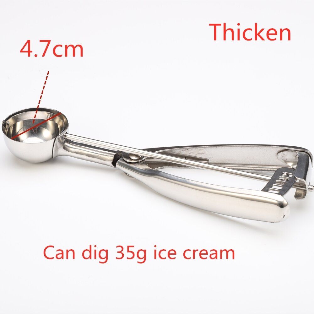Stainless Steel Ice Cream Scoop Tool Cookie Scoop Icecream Spoon Kitchen Gadgets Sticks Mashed Potatoes Watermelon Spoon 1P