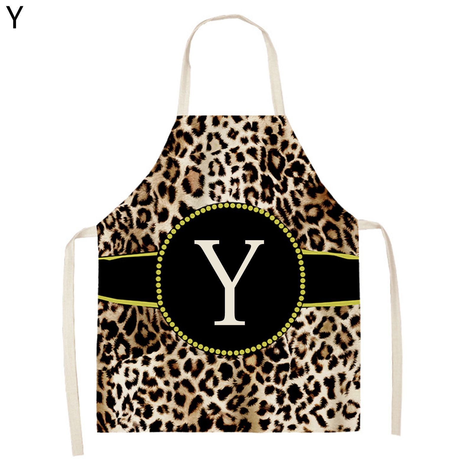 Cooking Bib Soft Touch Leopard Pt Alphabet Cooking Bib