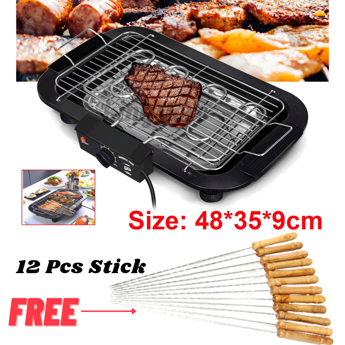 Featuring innovative split fiber technology, it becomes electrostatically charged as you use it, attracting dust, pollen and hairs with ease. Use it wet or dry to get your space spick-and-span. 100inch long stainless steel  Kebab Needles Stick Wood Handle