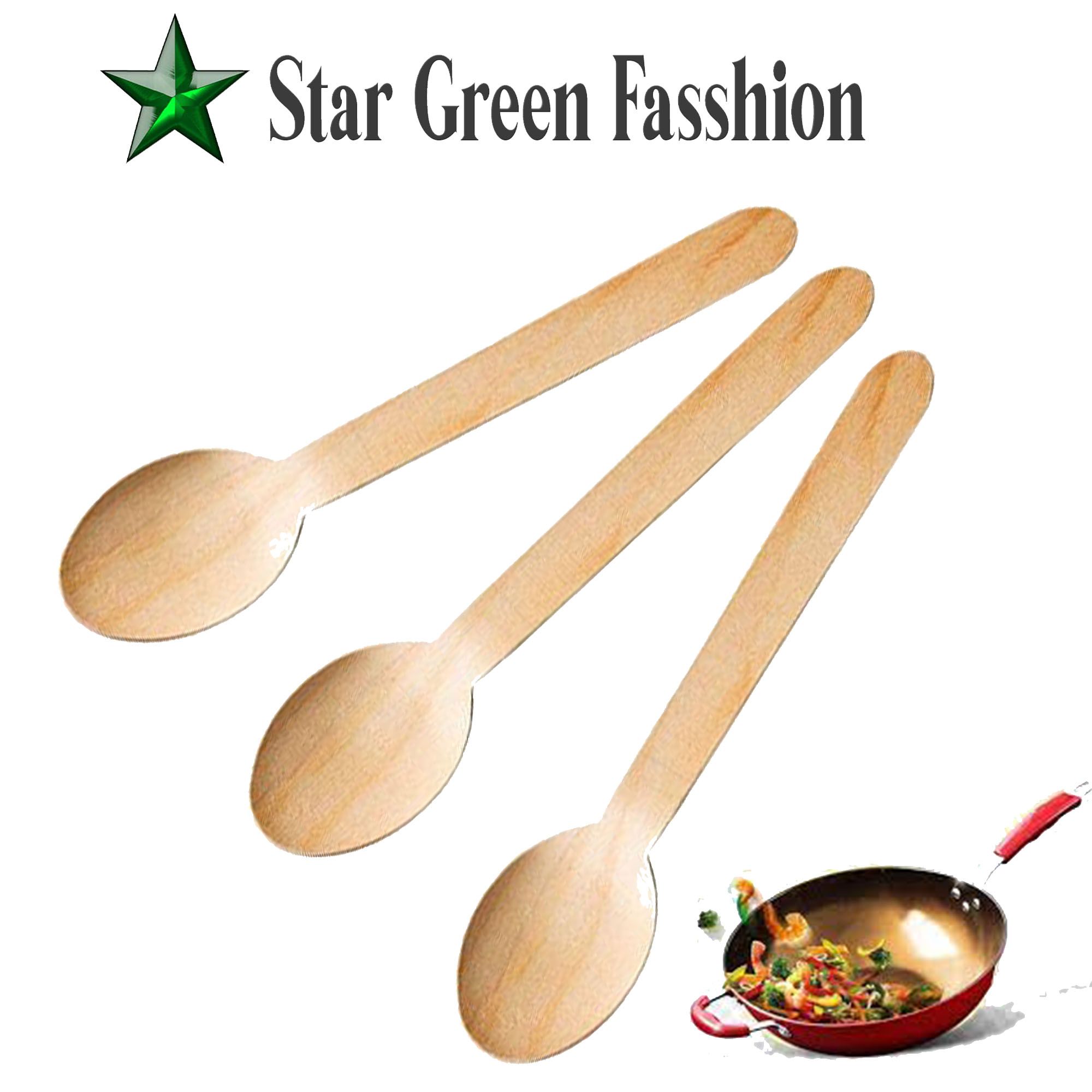 Non-Stick wood made Kitchen spoon Silicon Spoon & Wood Handle khunti