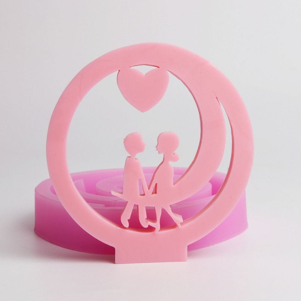 BC004 love boy and girl wedding decorations silicone mold cake decorating tools 3d  molds