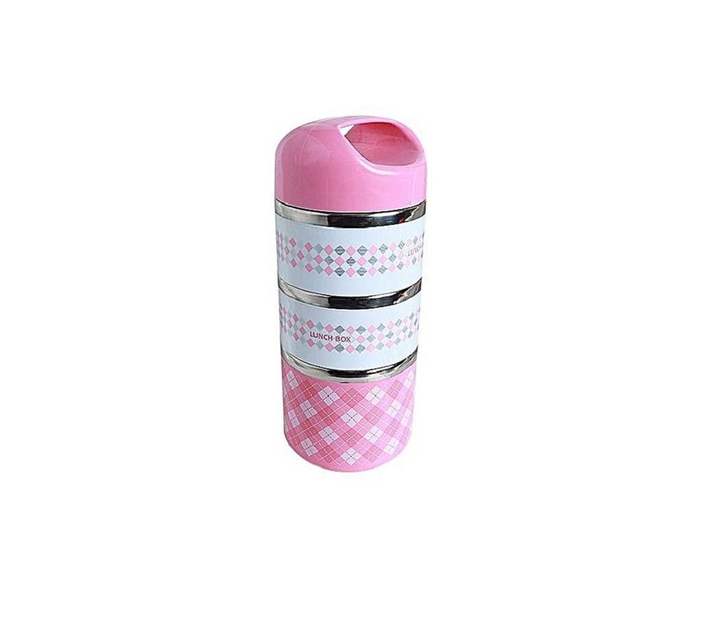 3 Layer Lunch Box - Pink
