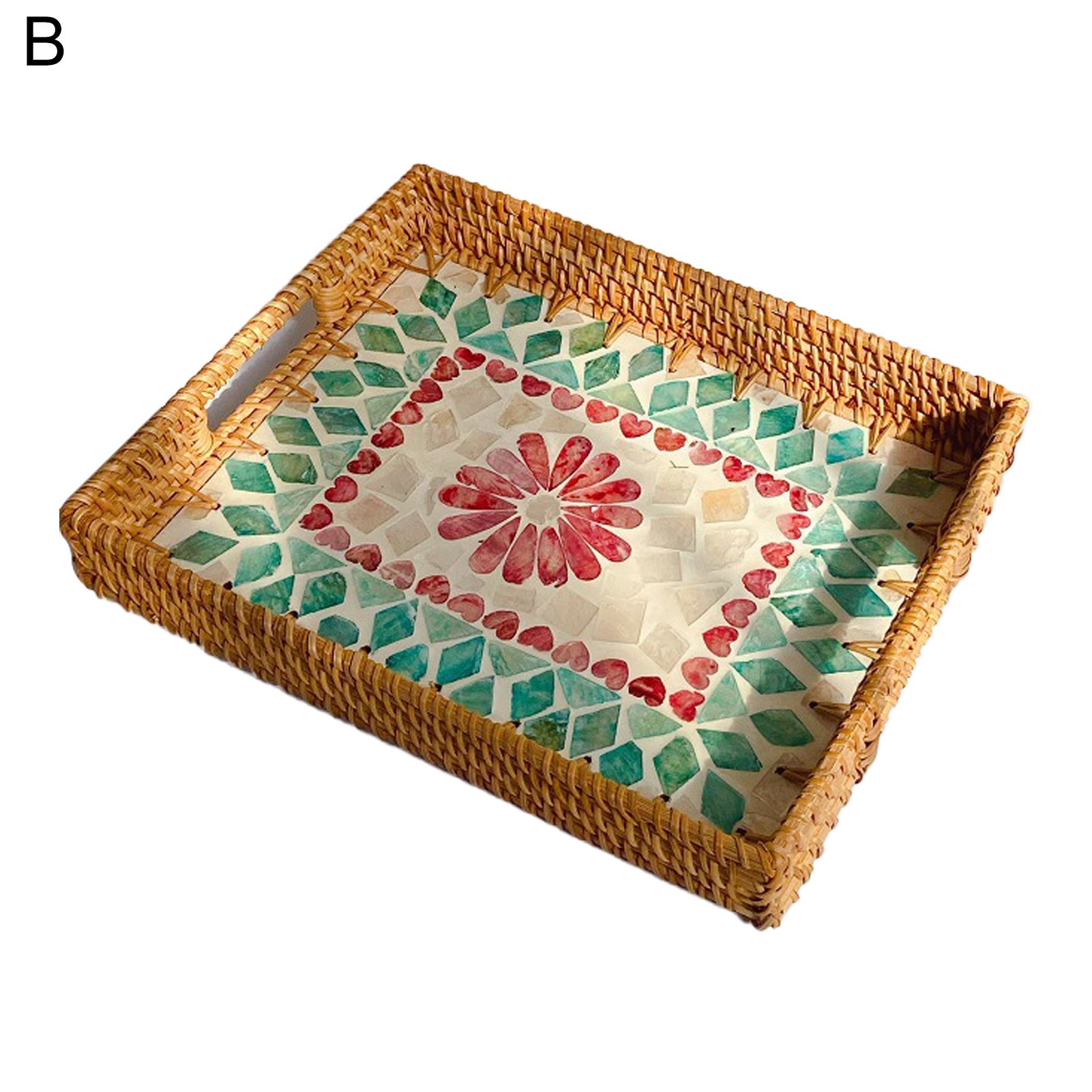 Wicker Serving Tray Oval Primitive Texture Wicker Snk Tray