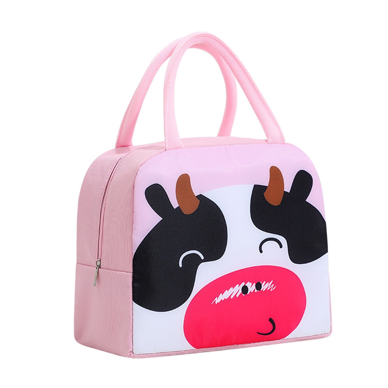 Lunch Bags Portable Water Proof Oxford Cloth Cartoon Colors Insulated Lunch Box Cooler Bag for Picnics