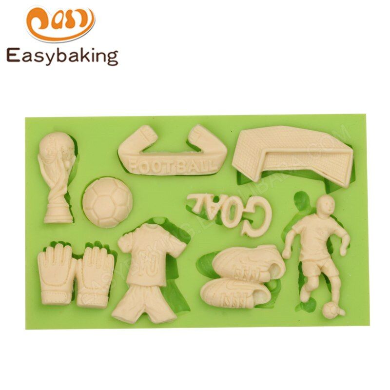 World Cup Football Equipments Series Silicone Mold Gloves Trophy Shoes Ball Uniform Shaped Fondant Cake Decorating Tools