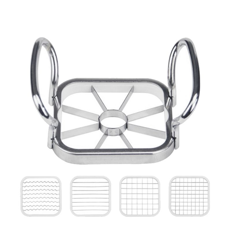 Multifunctional 5 in 1 Vegetable Fruit Slicer Cutter Stainless Steel Apple Potato French Fries Kitchen Accessories