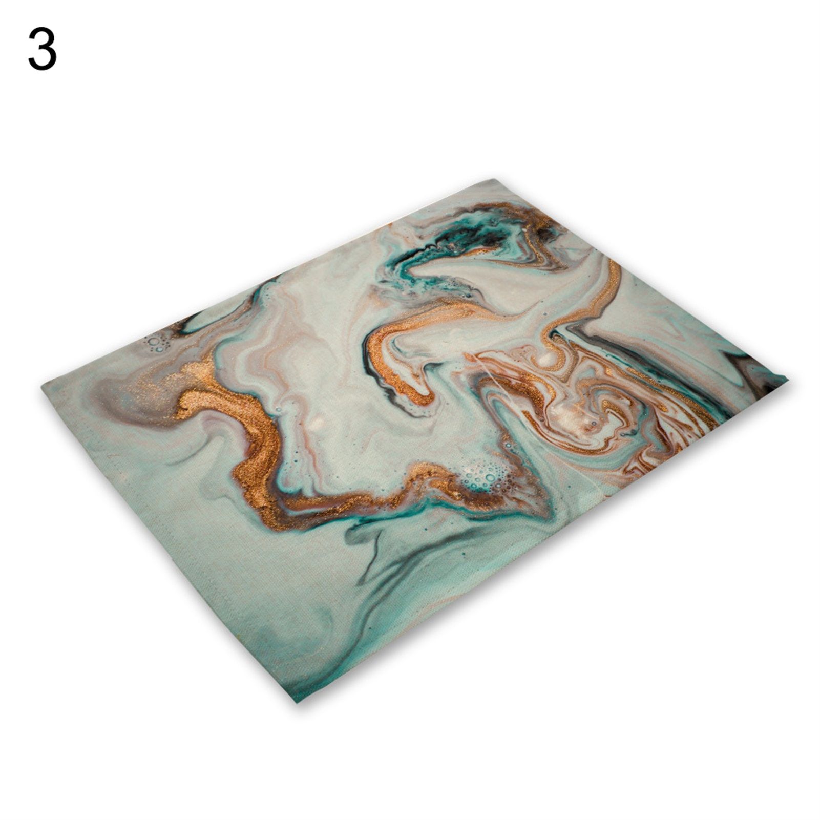 Heat Resistance Placemat Decorative Linen Add Ambient Marble Pattern Table Mat Household Supplies