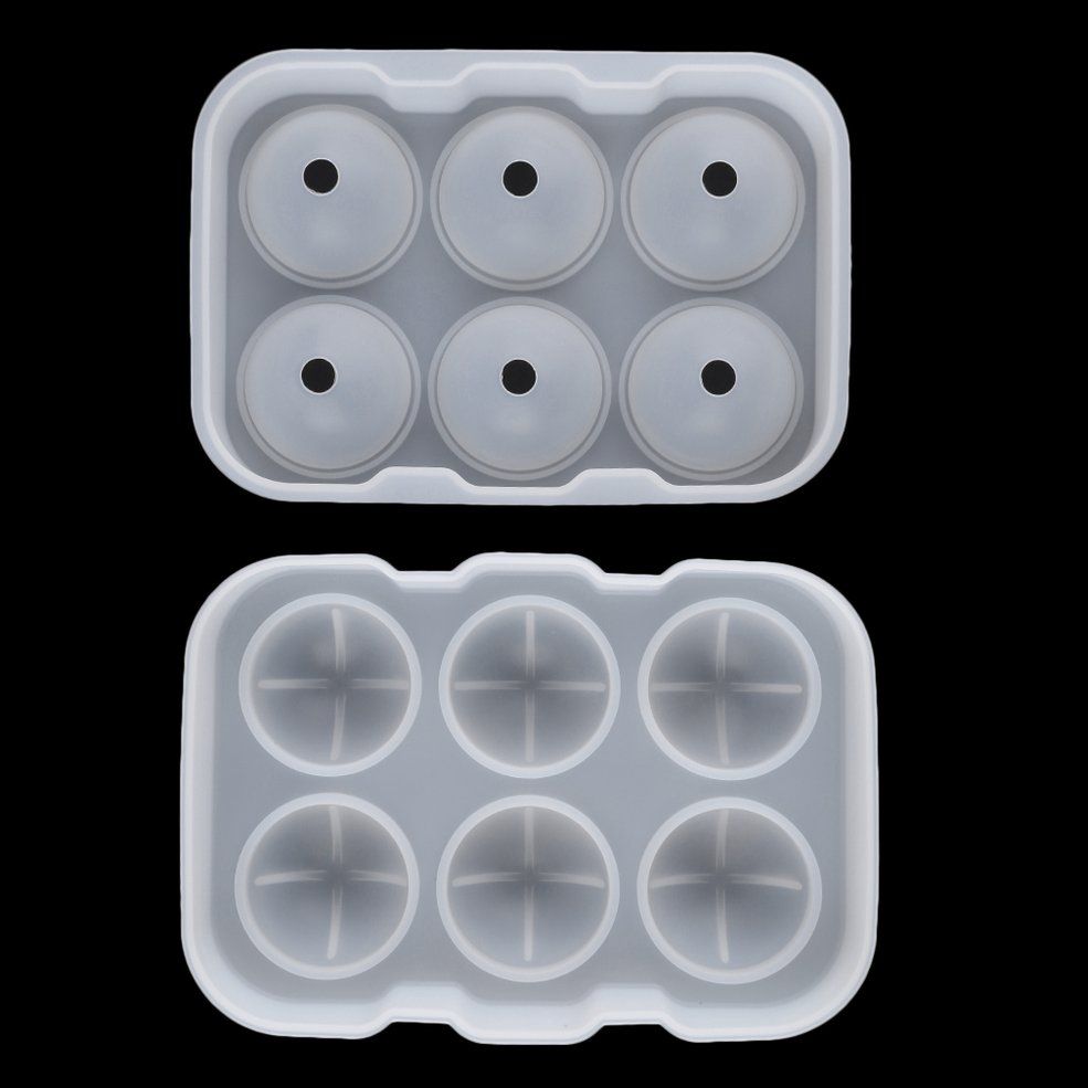 MA Silicone Mold Ice Cube Mold Candy Chocolate Cake Mold 6 Holes New 7 Colors