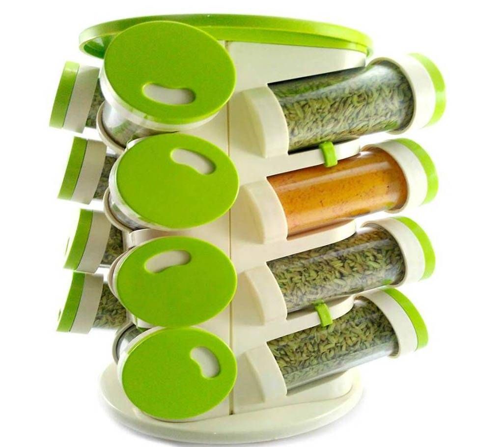 Trueware 16-in-1 Revolving Spice Rack And Cutlery