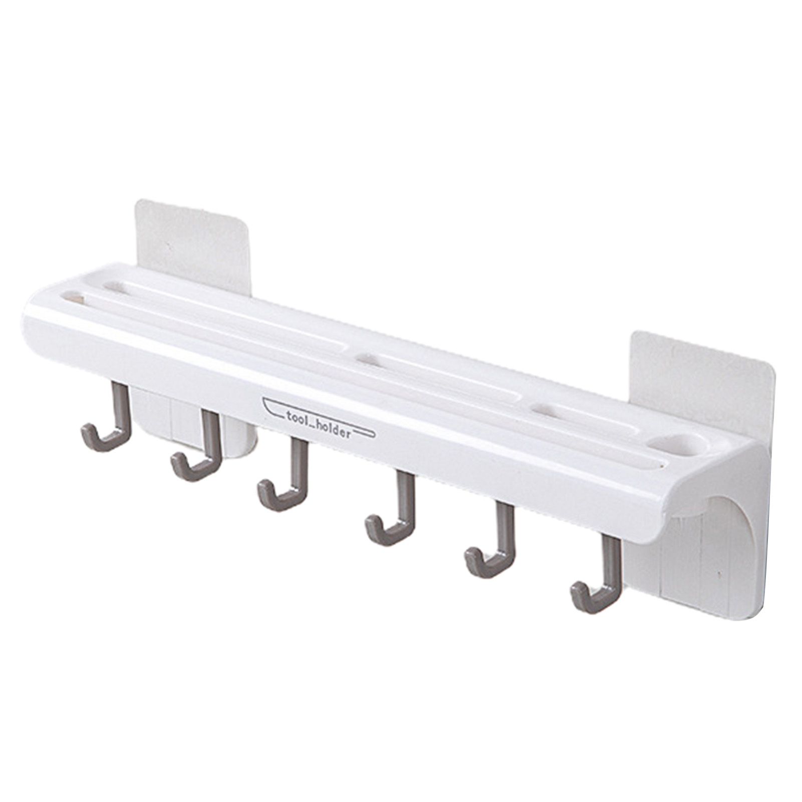 Wall-mounted Kitchen Rack Punch-free ABS Cutter Rack Holder with Hook for Household
