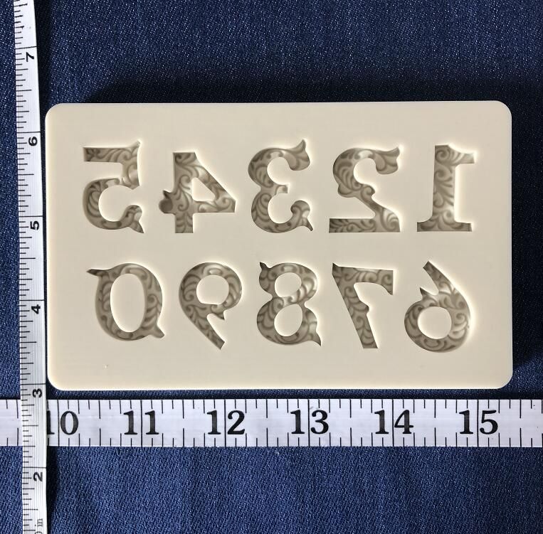 Cake Molds mini filigree number silicone mold for ice cream popsicle molds Ice Cube Molds Silicone mould fashion