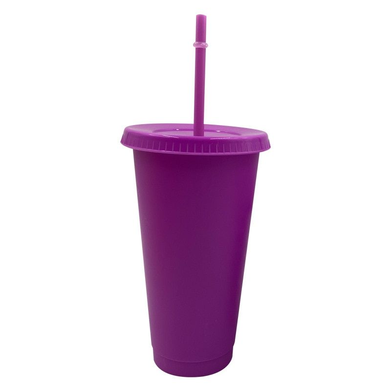 Creative Straw Cup Sequined Glitter Cup Colorful Coffee Juice Straw Mug  Simple Cute Net Red Plastic Bottom Outdoor rtable Cup