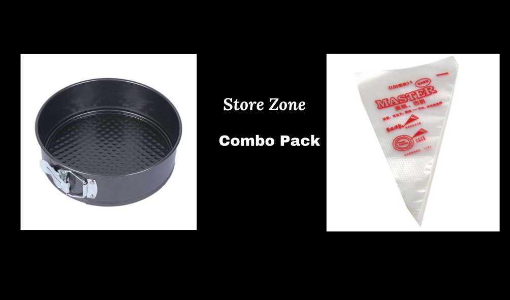 7-inch Non-stick cake mold round & Pipping bags Combo pack set of 2 items