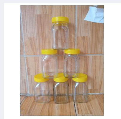 Glassware food jar , food container, glass jar (100 gm)- 4 piece