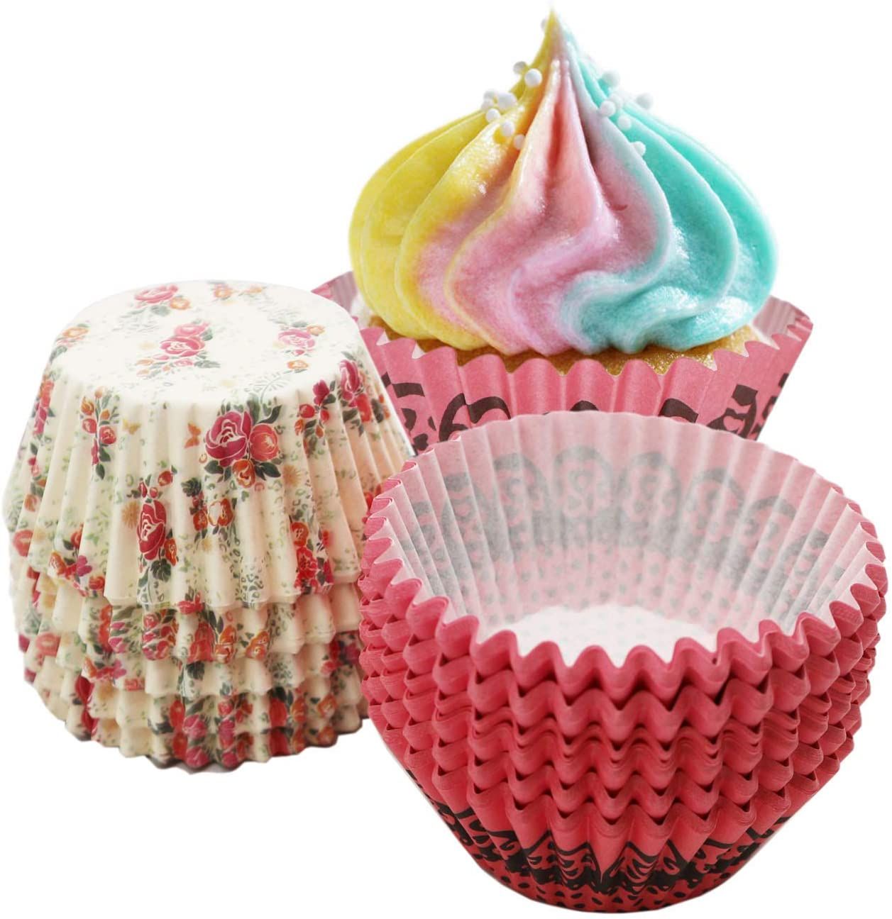 Cupcake Liner Baking Cups Mold Paper Cases Cake Decorating - 25 pcs - Multicolor