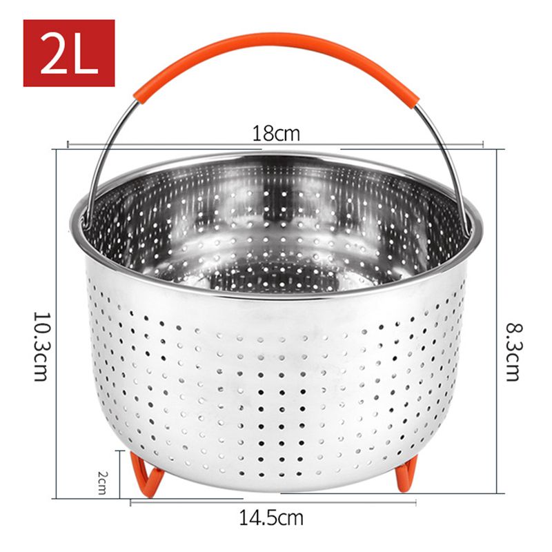 Stainless Steel Steamer Basket Pot Accessories for 3/6/8 Qt Pot Pressure Cooker