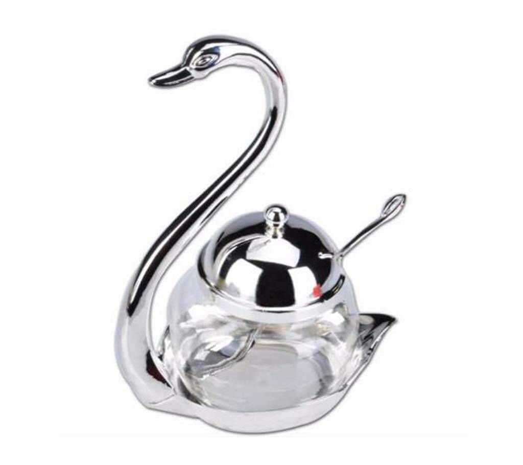 swan spoon and salt pot 