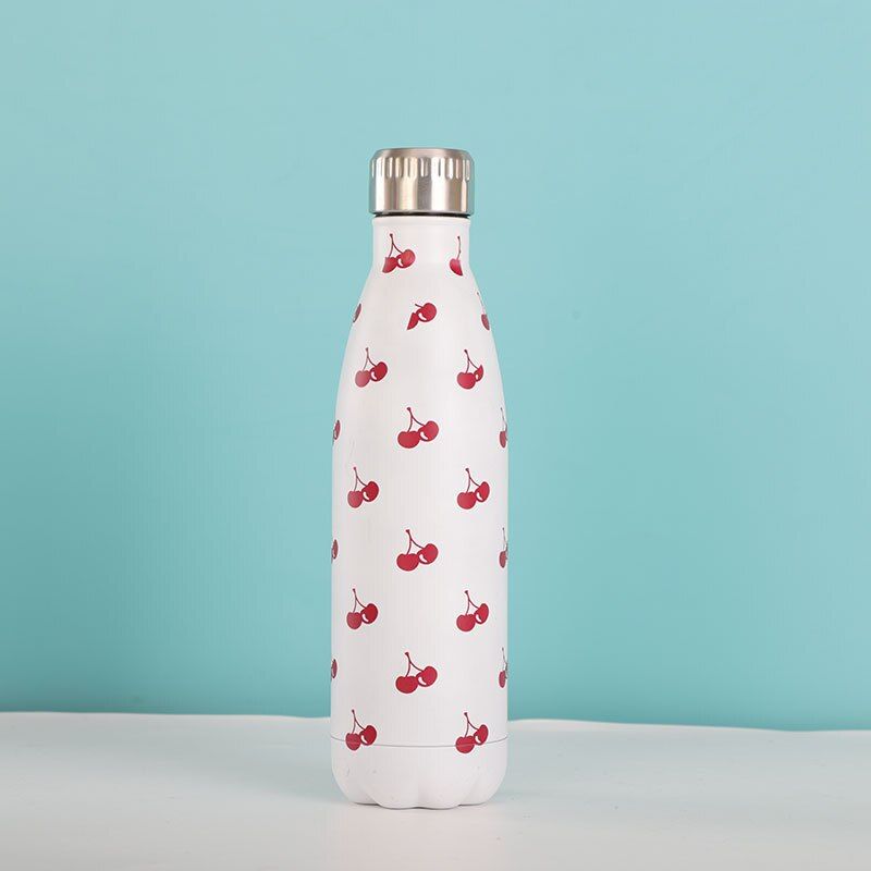 500ML Water Bottle Stainless Steel Double-Wall Thermos Bottle Tea Cup Coffee Travel Sports Drink Bottle Insulated Cup BPA Free