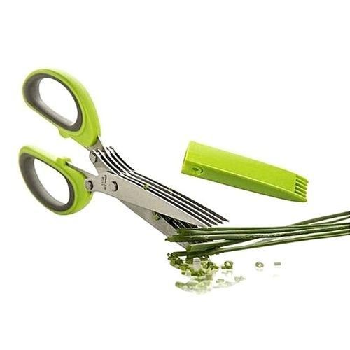 5 Blade Kitchen Scissors â€“ Green