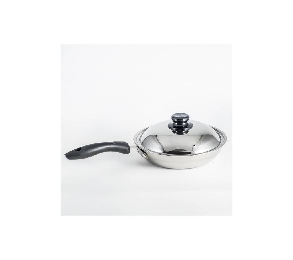Frying Pan With SS Lid & Bakelite Handle