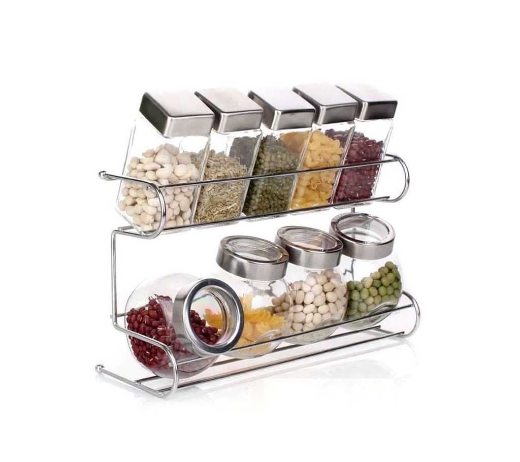 KITCHEN STORAGE SPICE POT 8 PcS