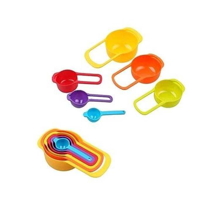 Colorful Cooking Measuring Cup Plastic Measuring Water & Oil Cups 6pcs/set- Multicolor
