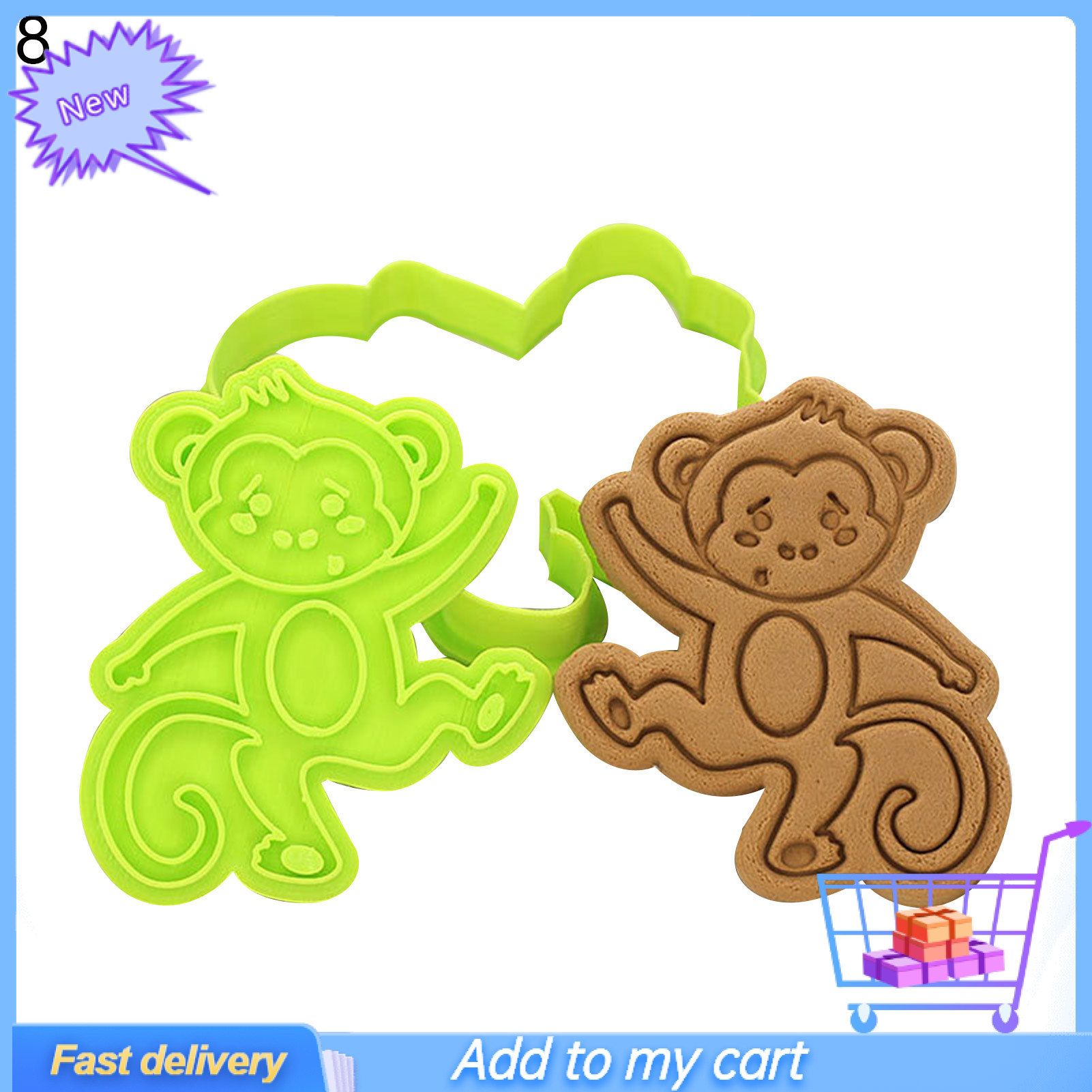 Forest Animals Cartoon Biscuit Mold Pressing Type Household Cookie Baking Tool