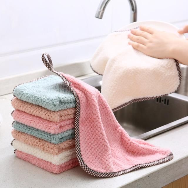 New Absorbent Kitchen Cleaning Towel Microfiber Dishcloth - 2 Pcs