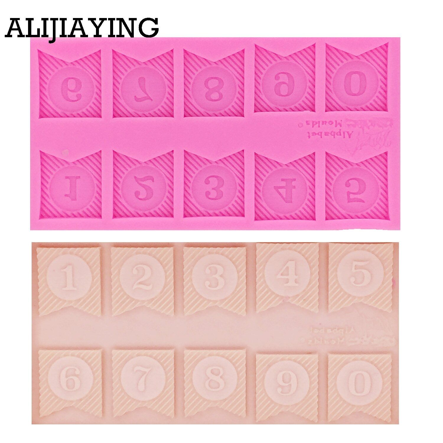 M1177 Letters Alphabet Silicone Cake Candy Clay Molds number Gumpaste Chocolate Mold  Fondant Cake Decorating Tools
