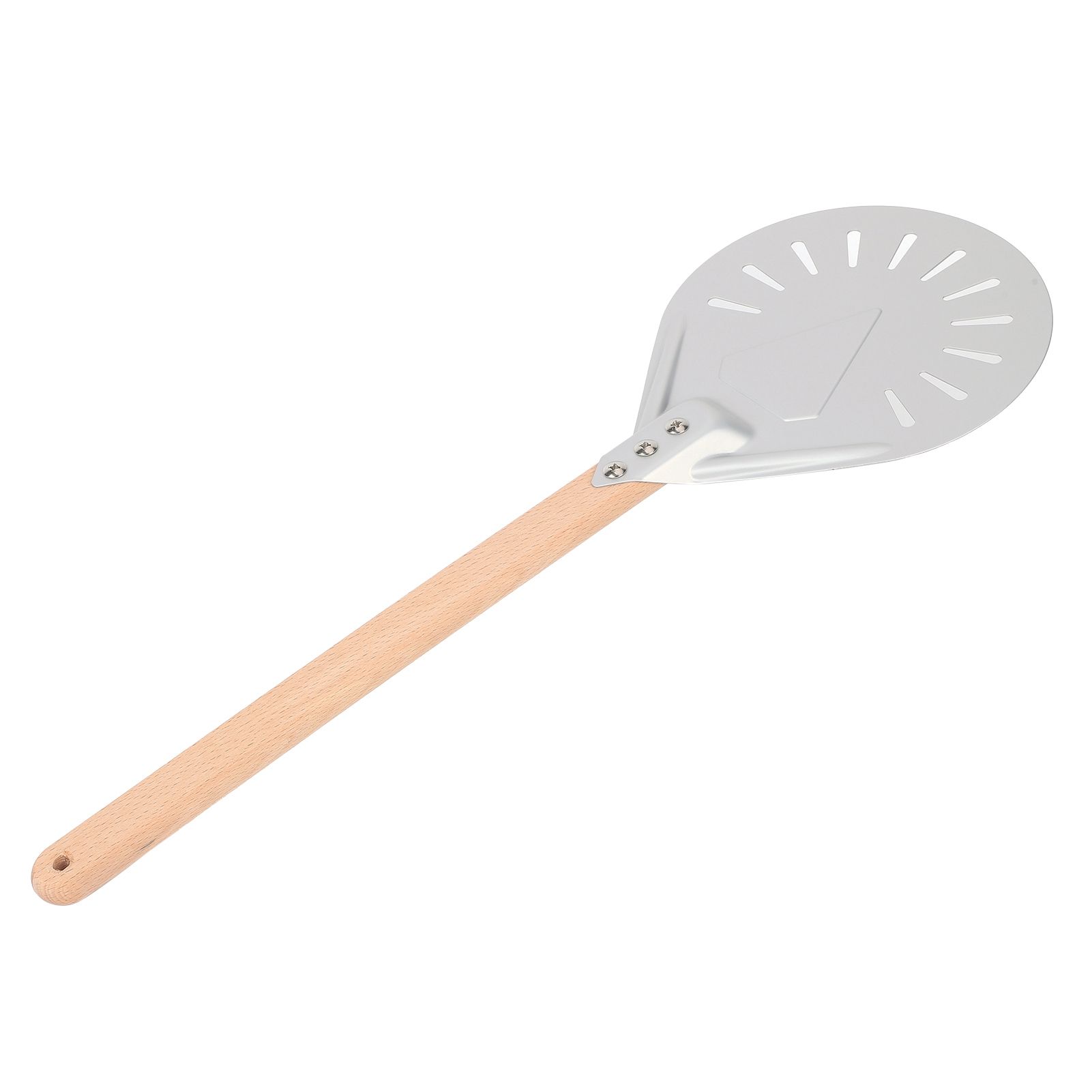 Round Pizza Spatula Removable Wood Handle Anti‑Scalding Non‑Slip For