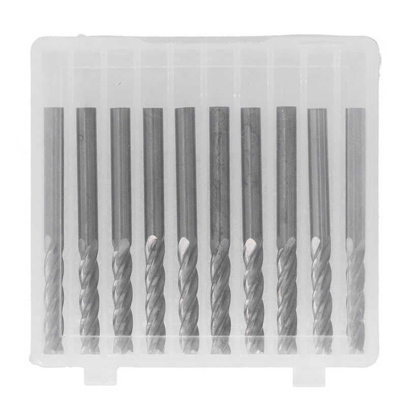 10Pcs 4 Flutes Milling Cutter No Burr Engrave Machine Knife For Acrylic MDF PVC