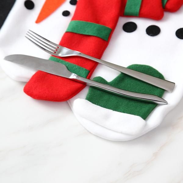 Christmas snowman dinner pads double white with napkins