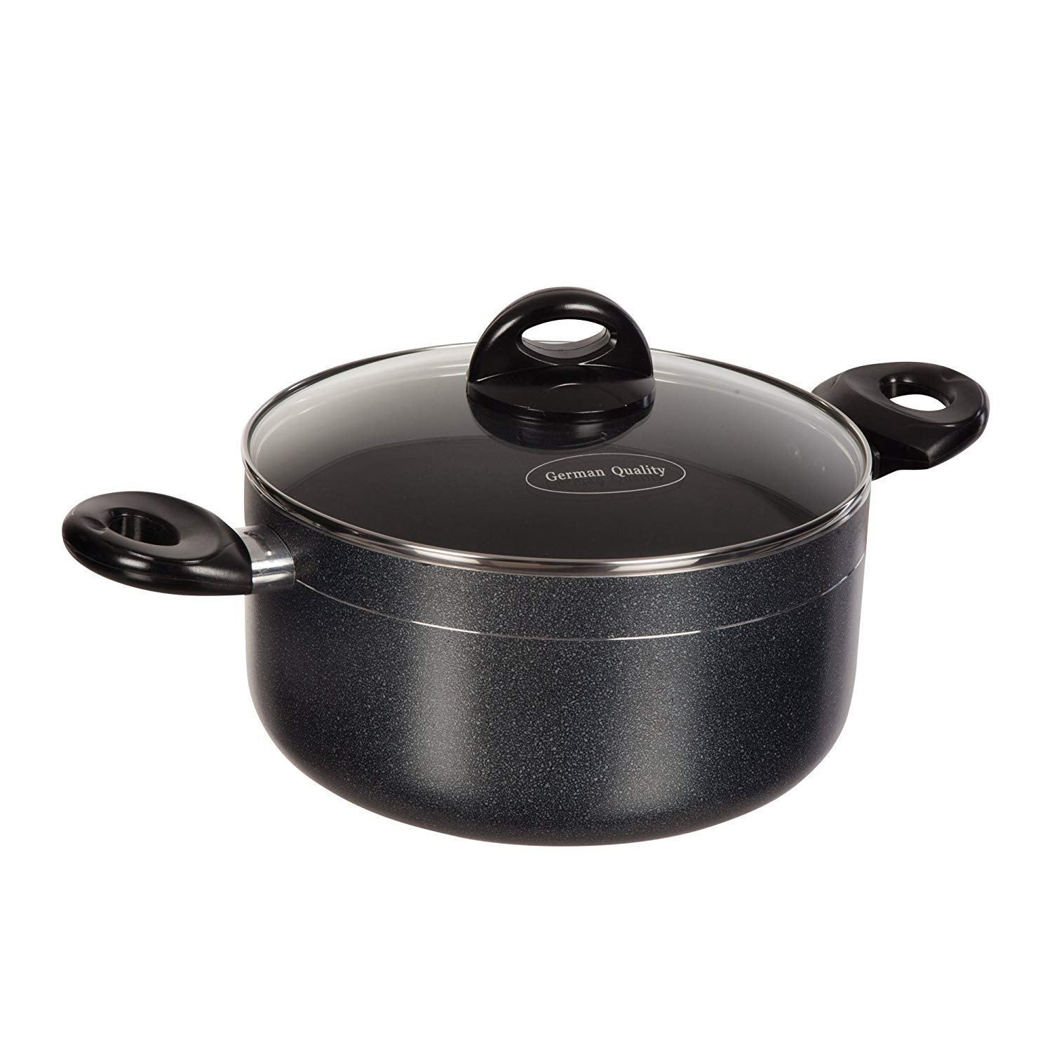 alhd Kiam Nonstick Casserole with Glass Cover - 22cm