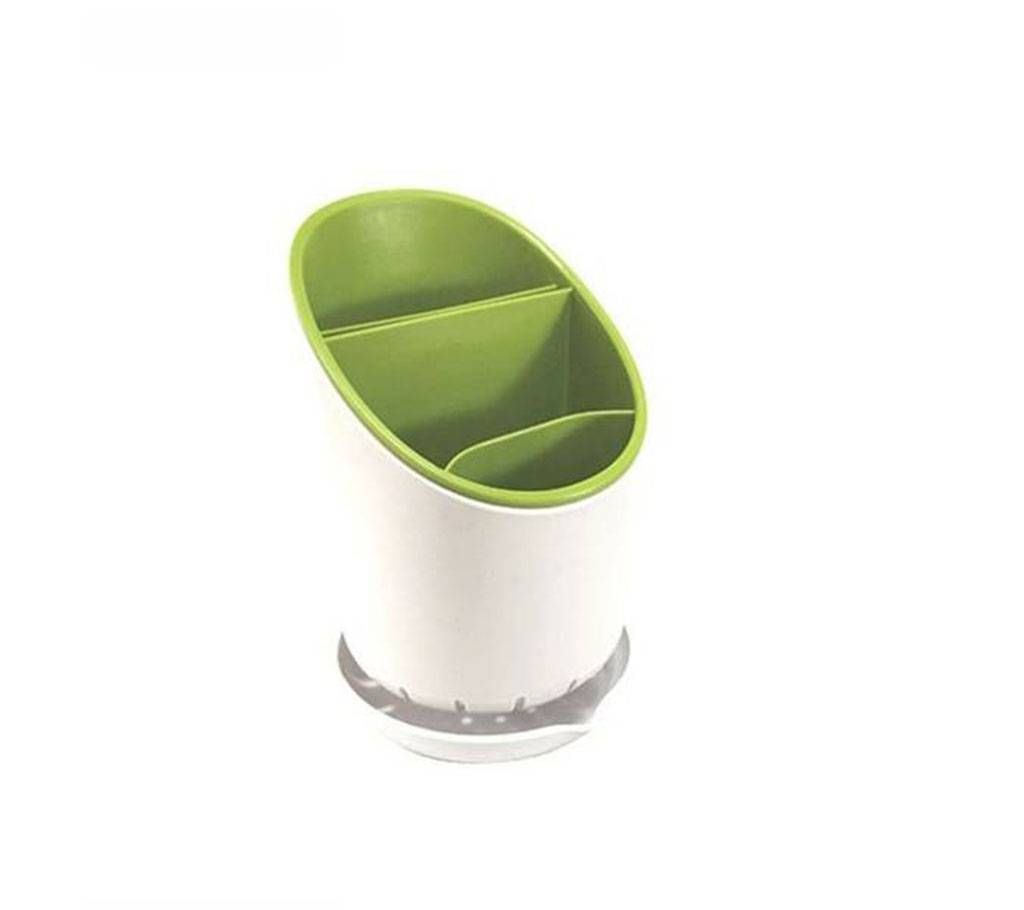 Cutlery Drainer and Organizer - Green and White