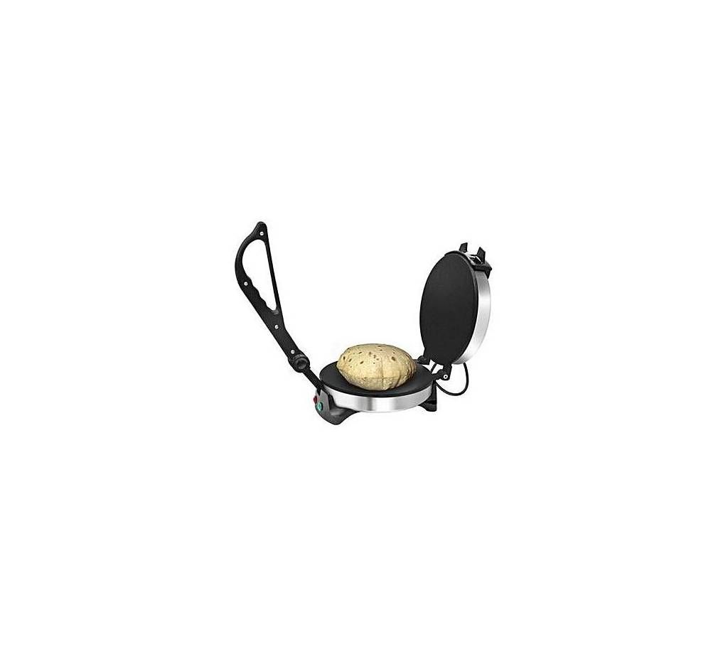 Electric Roti Maker - 8 inch - Silver and Black