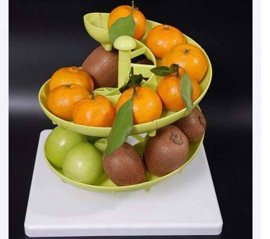 Spiral egg/fruit basket rack 