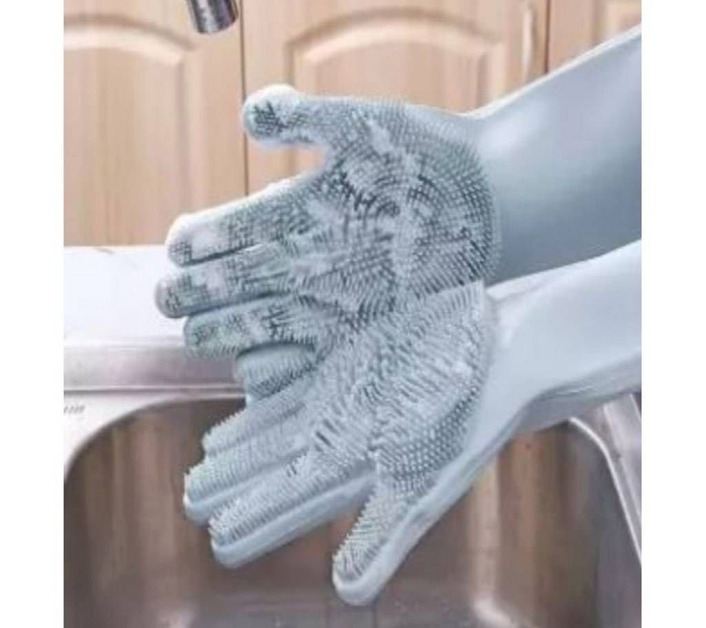 Silicone Cleaning Gloves with Wash1