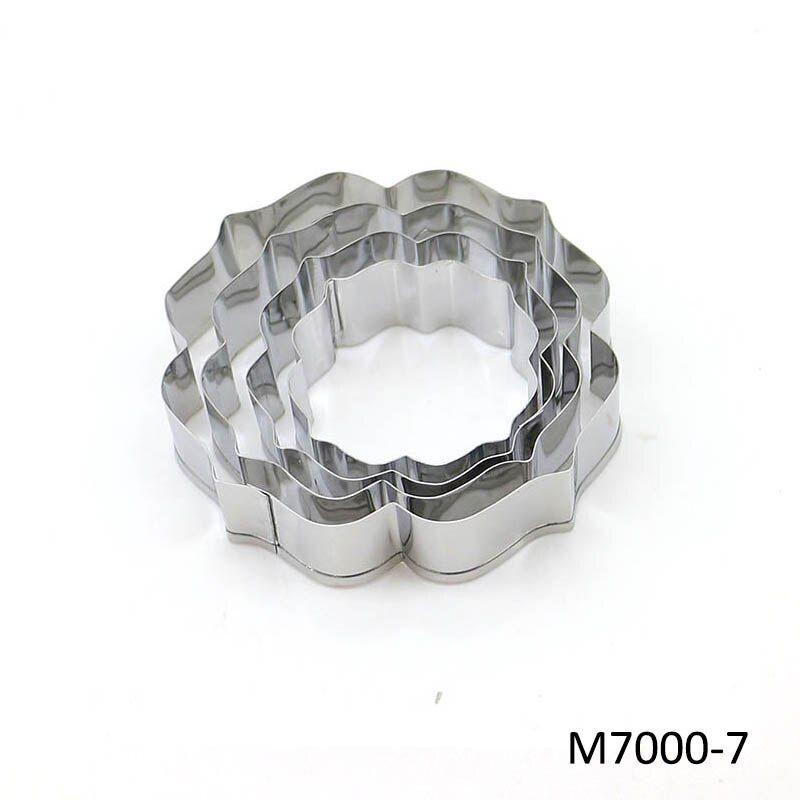 4Pcs Flower Shape Kitchen Gadgets Bakery Tool Baking Accessories Stainless Steel Cake Decorating Tools Biscuit Mold