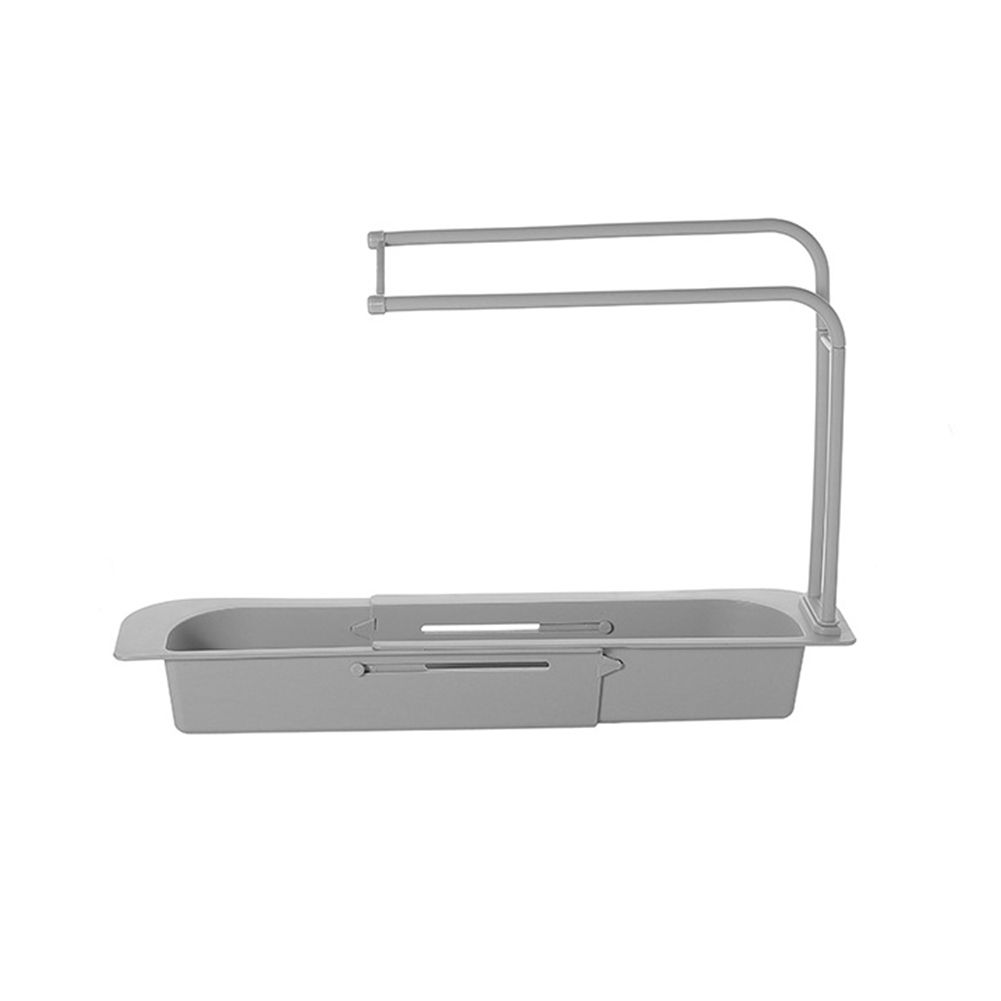 Hangable Adjustable Kitchen Sponge Soap Lotion Drain Storage Shelf Rack Tray