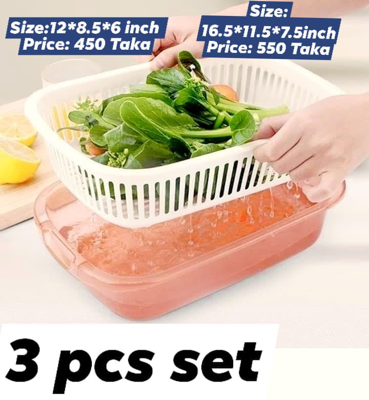 Retractable Vegetable Fruit Washing Drain Basket for Kitchen